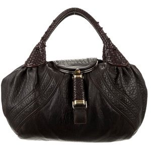 Authentic Fendi Leather Spy Bag, Brown